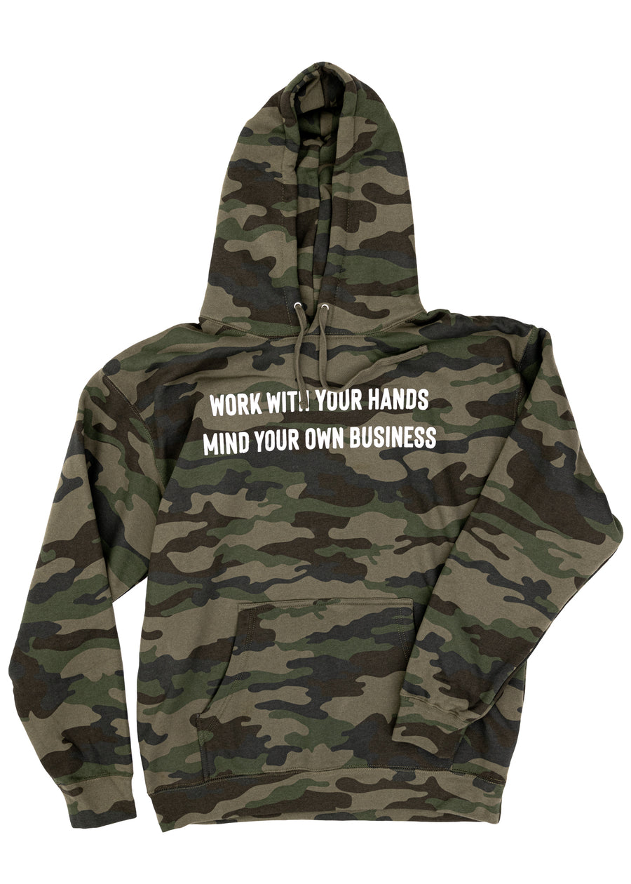 Camo Hoodie - "Work with your Hands"