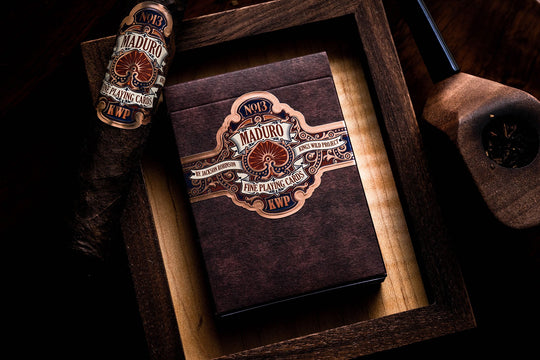 Maduro Cigar with Maduro Cigar themed luxury playing cards by Kings Wild Project