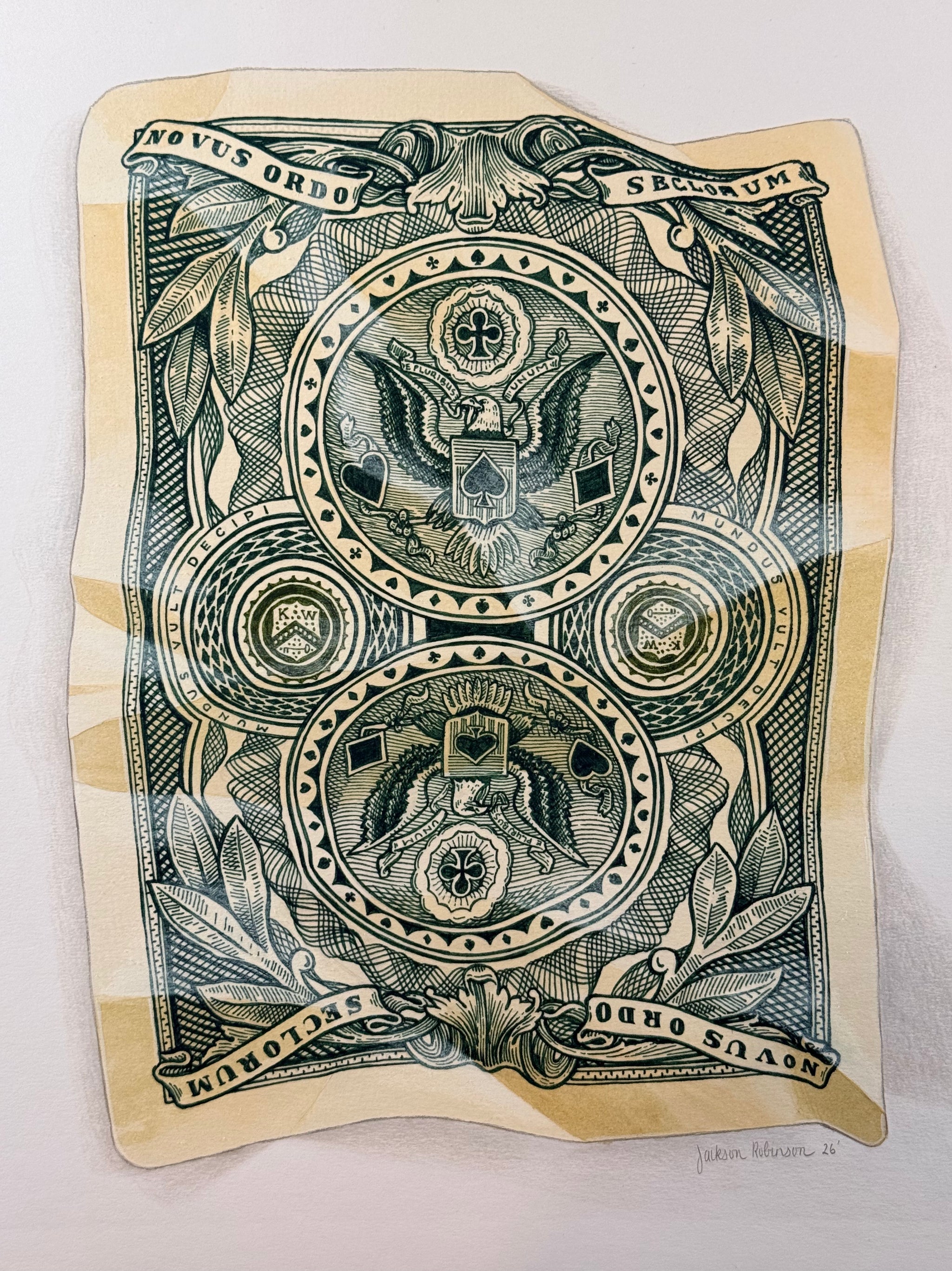 Original Federal 52 Back Design Painting