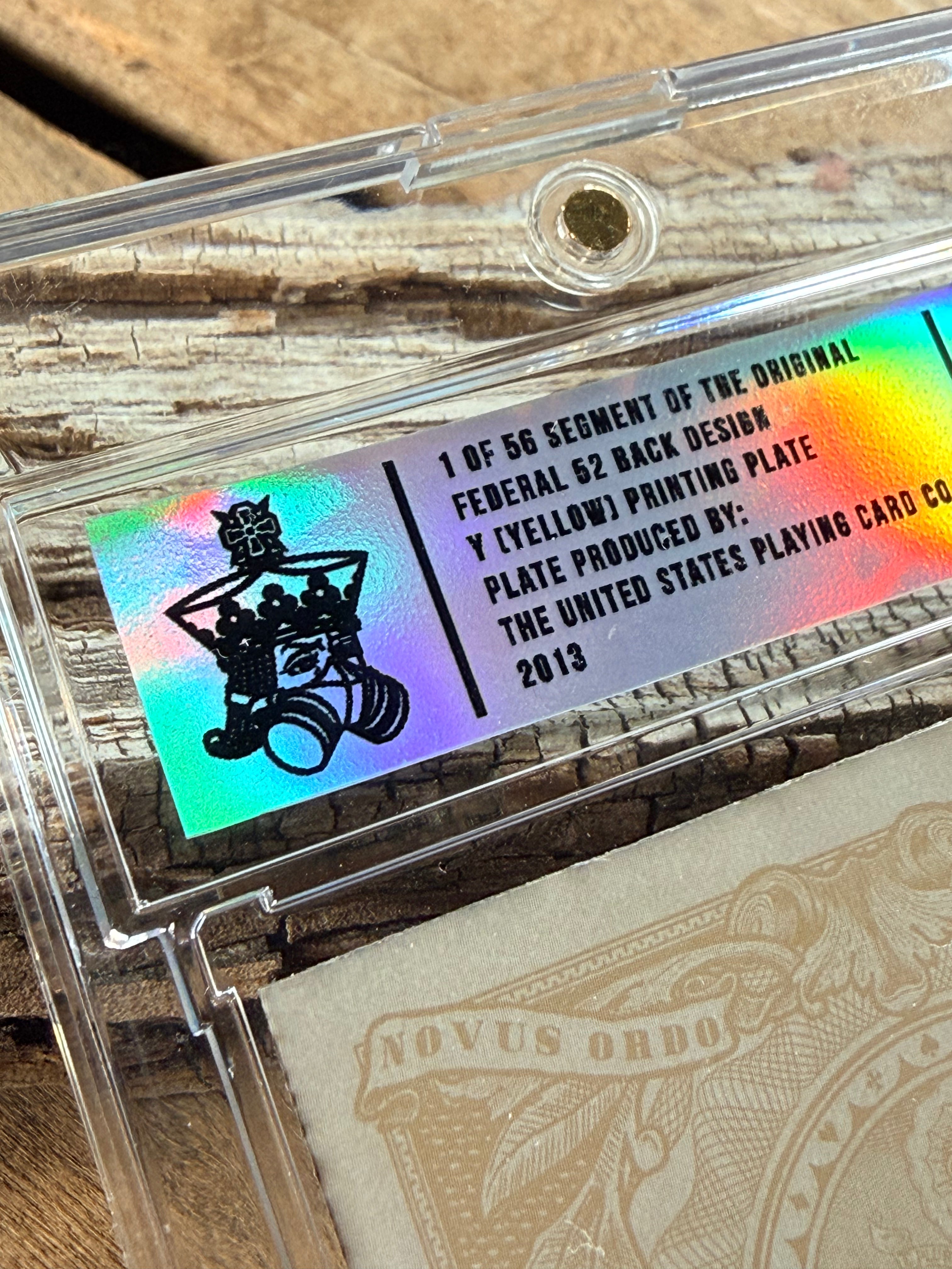 OG Federal 52 Back Design | Yellow Channel Printing Plate