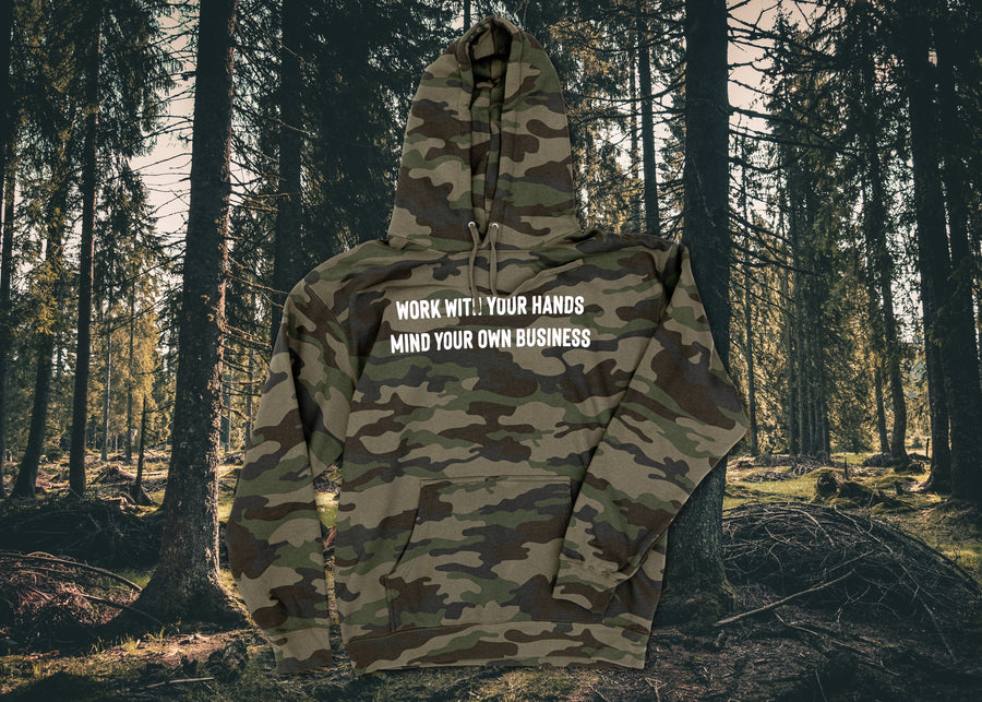 Camo Hoodie - "Work with your Hands"